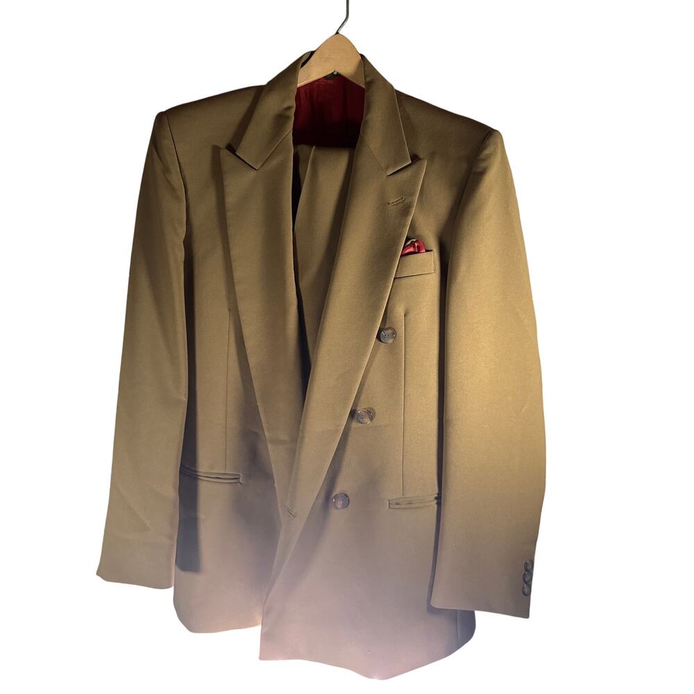 Primo‎ Vintage Classic Tailored 2 Piece Suit Blazer Jacket Pants